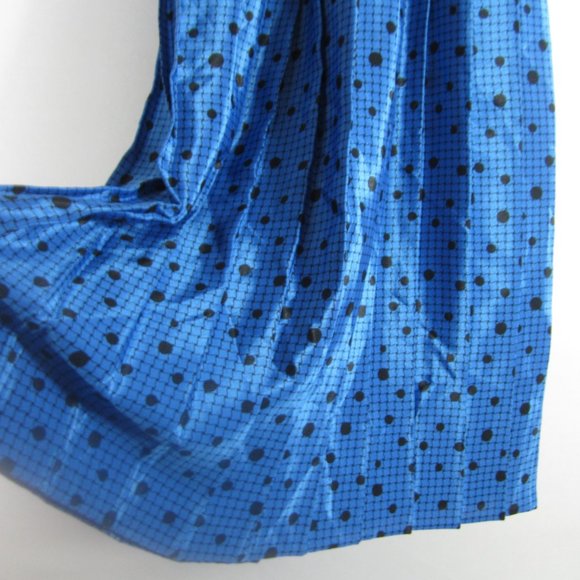 Vtg Perceptions Womens 5 / 6 Blue Polka Dot Short Sleeve Pleated Dress Small - Picture 10 of 12